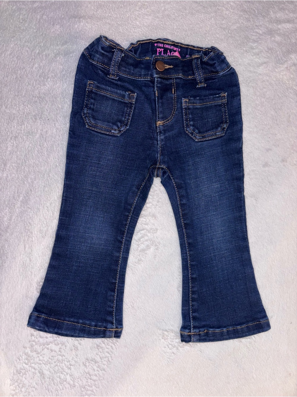 The Children's Place Dark Blue Stretch Denim Jeans for Kids